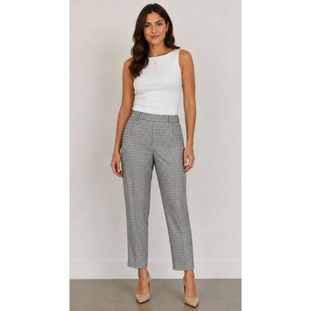 New H&M Print Slim Fit Slacks Pant Women's Size 10